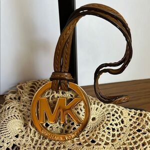 Michael Kors Gold and Brown Keychain